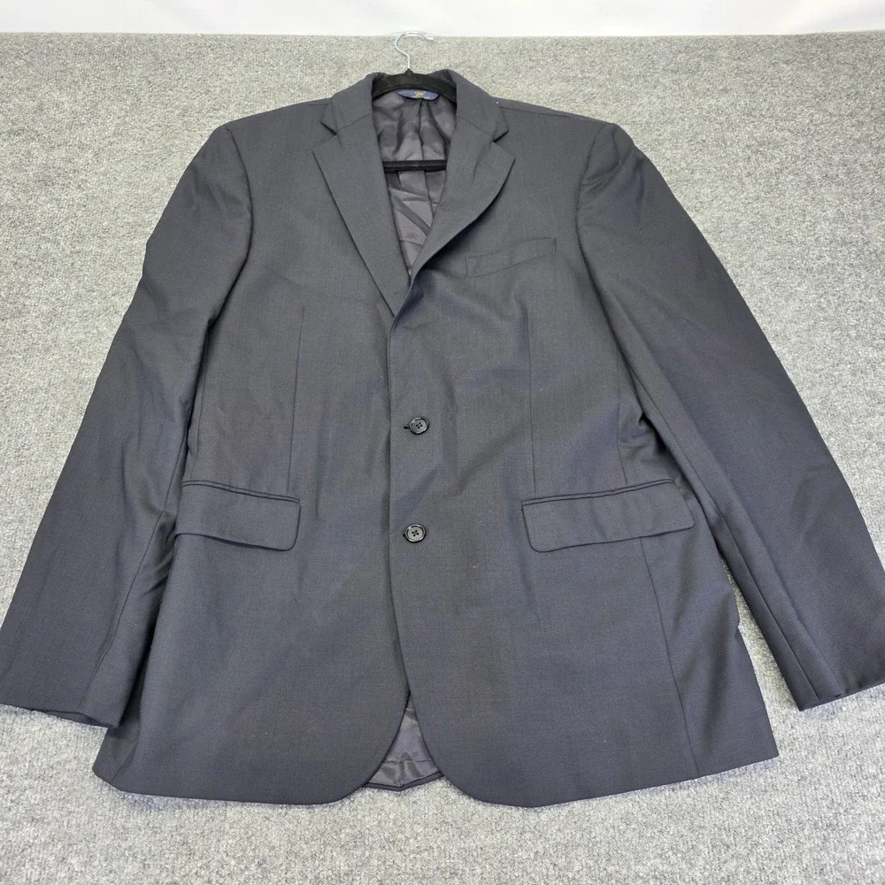 346 Brooks Brothers Stretch Dark Blue Wool Blend Suit Office Mens Size 42 Long
